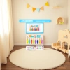 Eight-color moving wooden logic game, eight-track colored bead slider matching, 18 double-sided question cards, children's thinking early education and intelligence board game details Picture